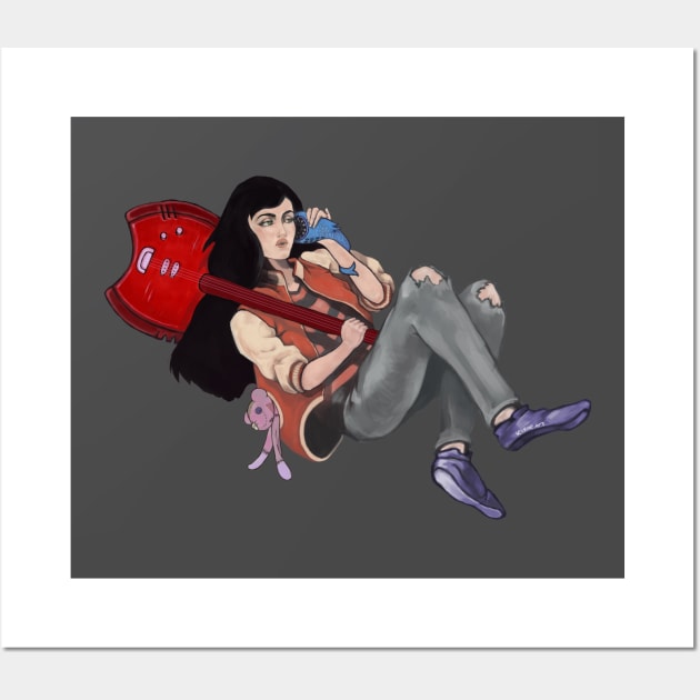 Marceline the Vampire Queen Wall Art by KikoeART